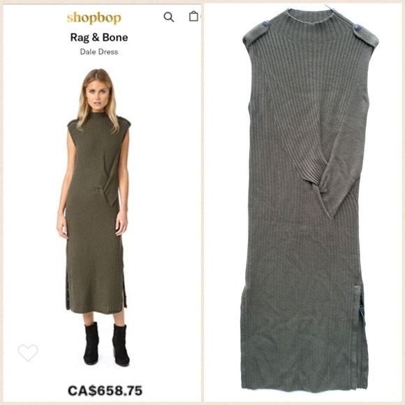 *free ship*  RAG & BONE, Sleeveless Sweater dress, "Dale" dress - Picture 1 of 7